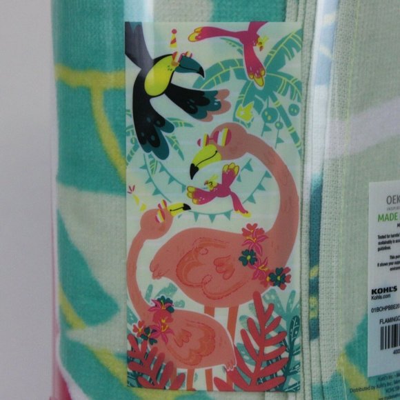 The Big One Flamingo Kids' Quick-Drying Beach Towel (28" x 58") - Picture 2 of 4